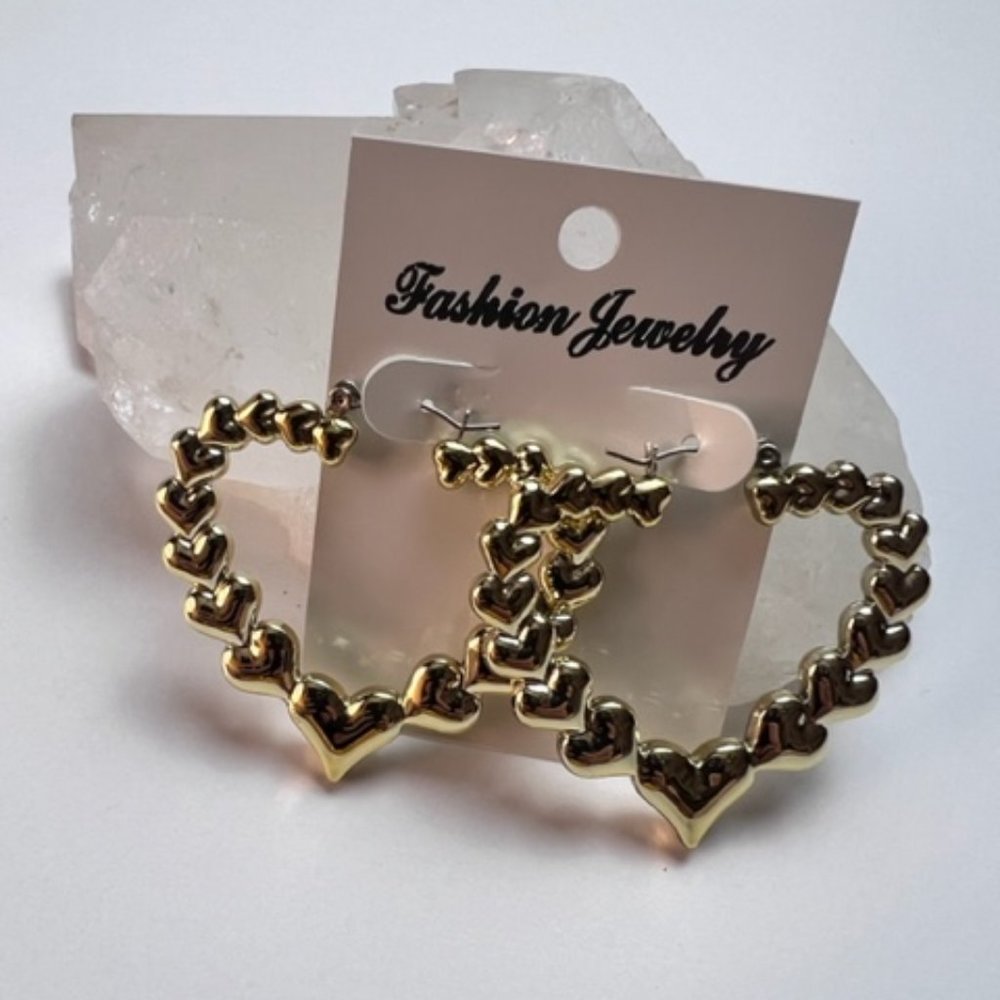 Golden Heart Earrings